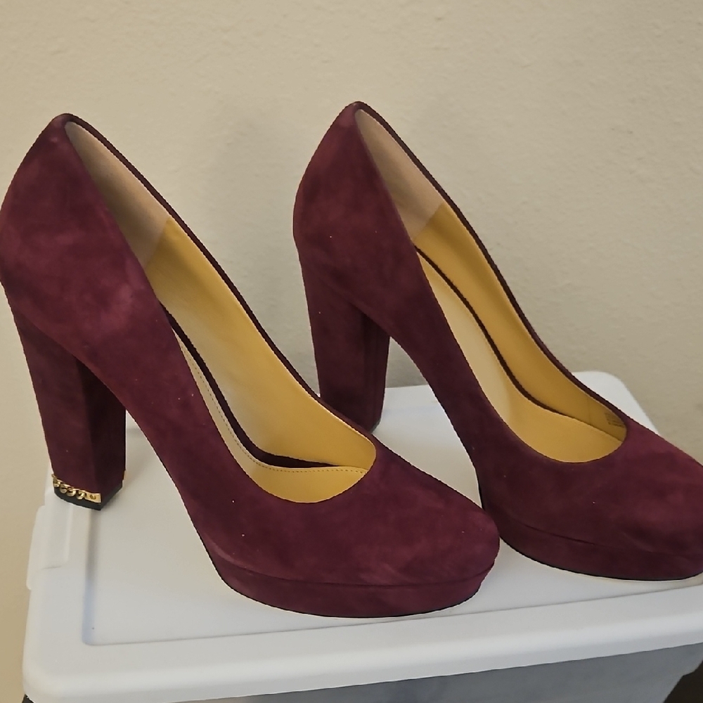 Michael Kors Deep Purple Suede Heels